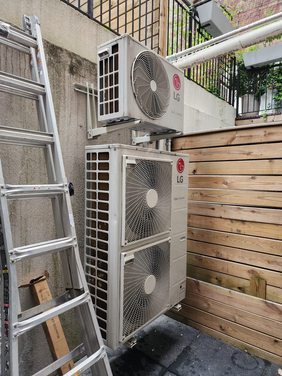 Outdoor Mini Split Condensor Our Work | HVAC Installation Portfolio | Fixar Inc.